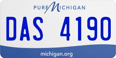MI license plate DAS4190
