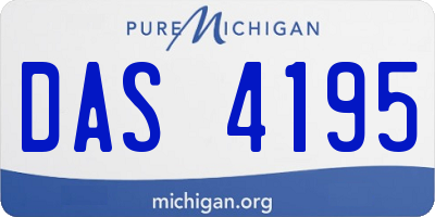 MI license plate DAS4195