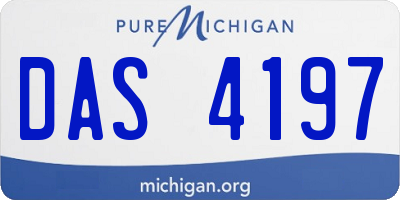 MI license plate DAS4197