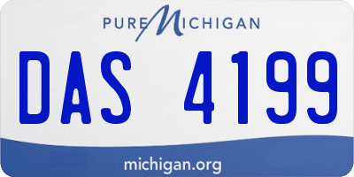 MI license plate DAS4199