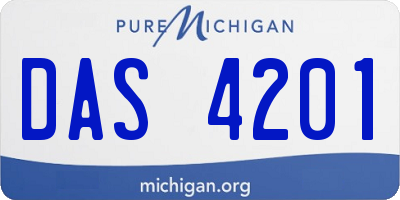 MI license plate DAS4201