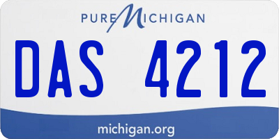 MI license plate DAS4212