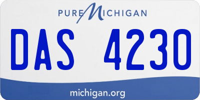 MI license plate DAS4230