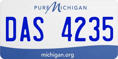 MI license plate DAS4235