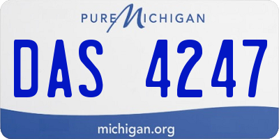 MI license plate DAS4247