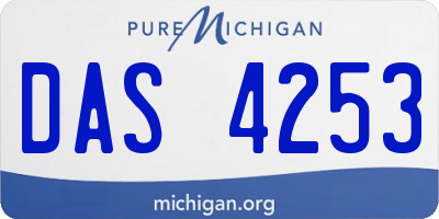 MI license plate DAS4253