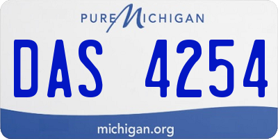 MI license plate DAS4254