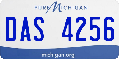 MI license plate DAS4256