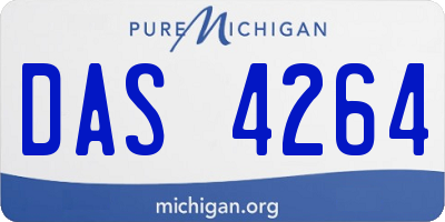 MI license plate DAS4264
