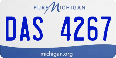 MI license plate DAS4267