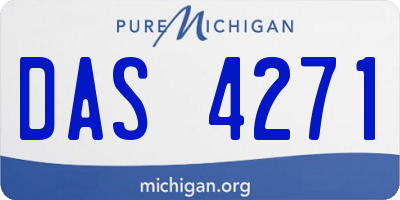 MI license plate DAS4271