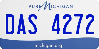 MI license plate DAS4272
