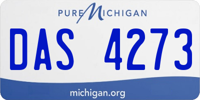MI license plate DAS4273