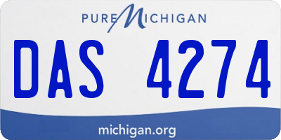 MI license plate DAS4274