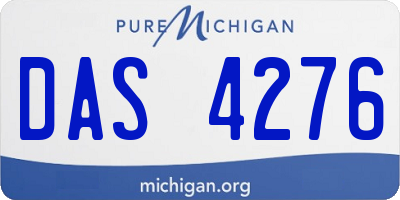 MI license plate DAS4276