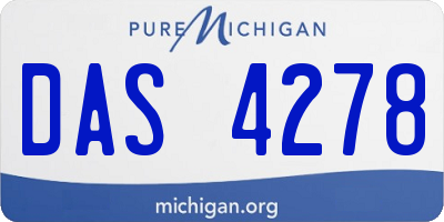 MI license plate DAS4278