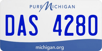 MI license plate DAS4280