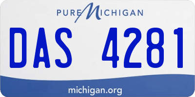 MI license plate DAS4281