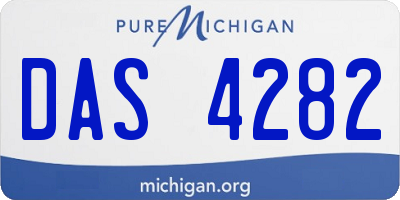 MI license plate DAS4282