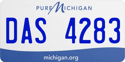 MI license plate DAS4283