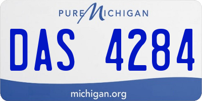 MI license plate DAS4284