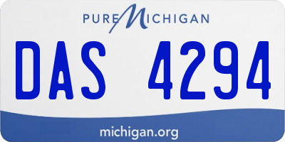 MI license plate DAS4294