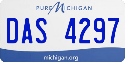 MI license plate DAS4297