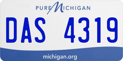 MI license plate DAS4319