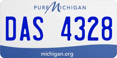MI license plate DAS4328