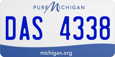 MI license plate DAS4338
