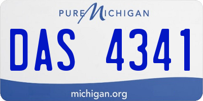 MI license plate DAS4341