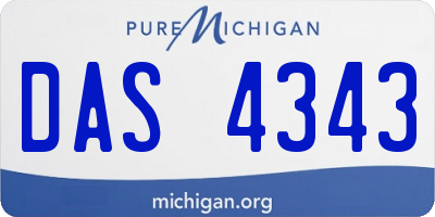 MI license plate DAS4343