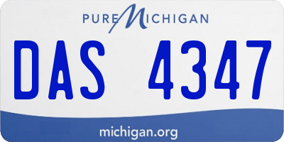 MI license plate DAS4347