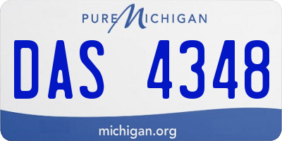 MI license plate DAS4348