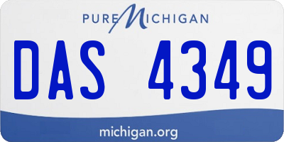 MI license plate DAS4349