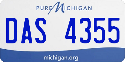 MI license plate DAS4355