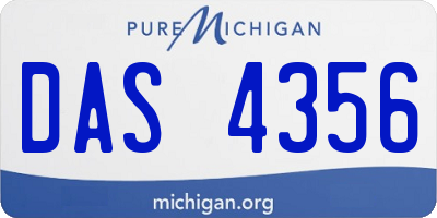 MI license plate DAS4356