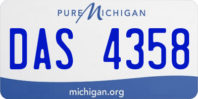 MI license plate DAS4358