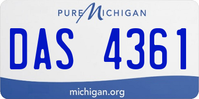 MI license plate DAS4361