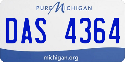 MI license plate DAS4364
