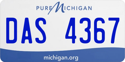 MI license plate DAS4367