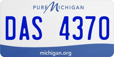 MI license plate DAS4370