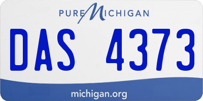 MI license plate DAS4373