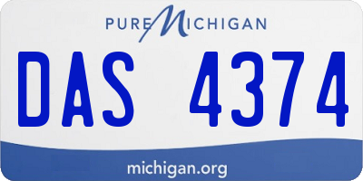 MI license plate DAS4374
