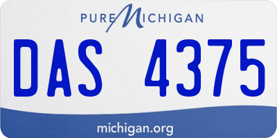 MI license plate DAS4375