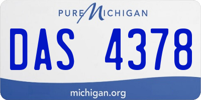 MI license plate DAS4378