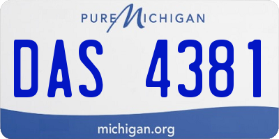MI license plate DAS4381