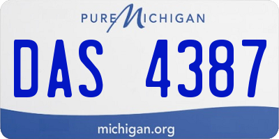 MI license plate DAS4387