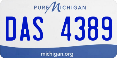 MI license plate DAS4389