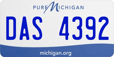 MI license plate DAS4392